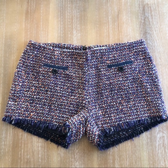 Lavand | Tweed Fringe Hem Shorts - Picture 2 of 3
